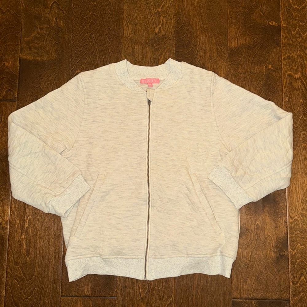 NWT BISBY Bomber Jacket - Heathered Grey - XL (12-14)